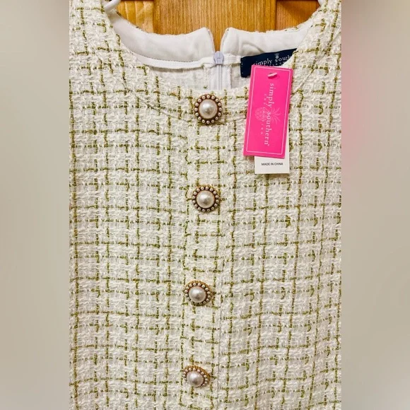 Women’s “Simply Southern” Scalloped Tweed Dress - Picture 3 of 11